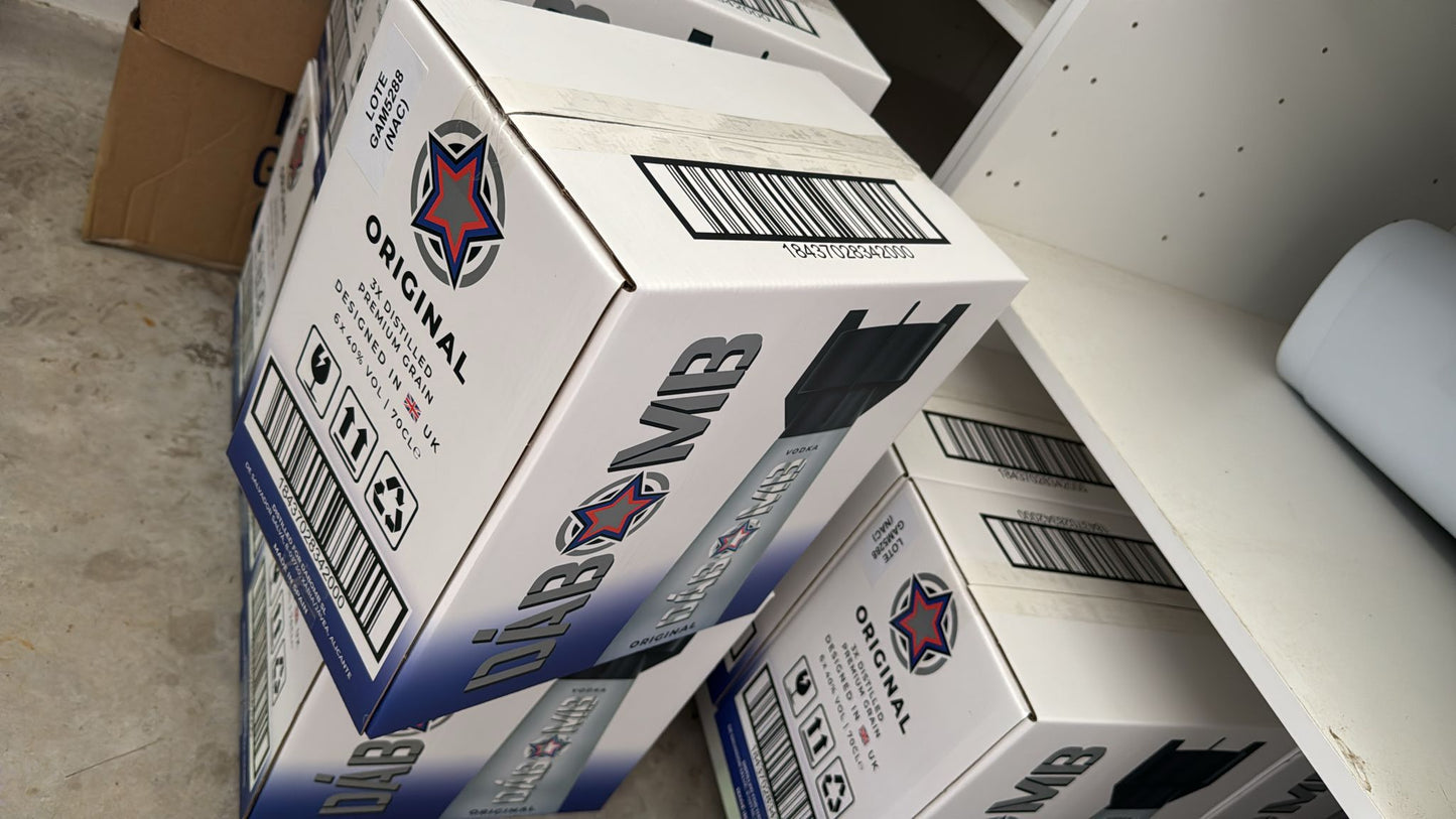 DaBomb – Case of 6 Premium Vodka Bottles (70 cl)